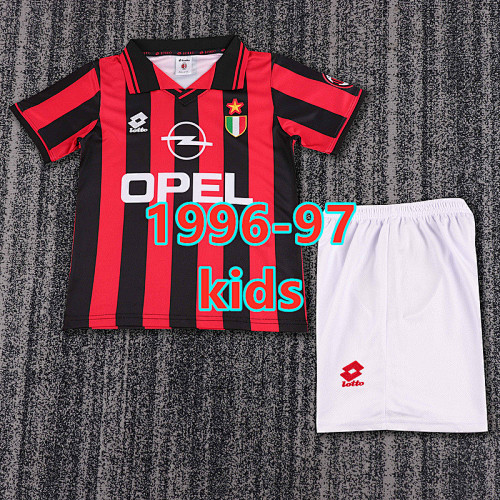 AC Milan Home Retro Kids Jersey+shorts Kit 16 -28 AC