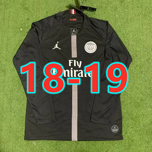 Balenciaga Paris Psg Retro 18-19 Long Sleeve Third Black Jersey