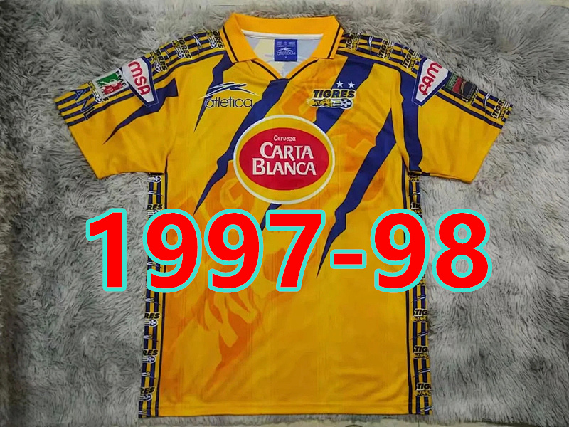 Tigres Uanl Retro TopThai Quality Home Jersey S-2XL