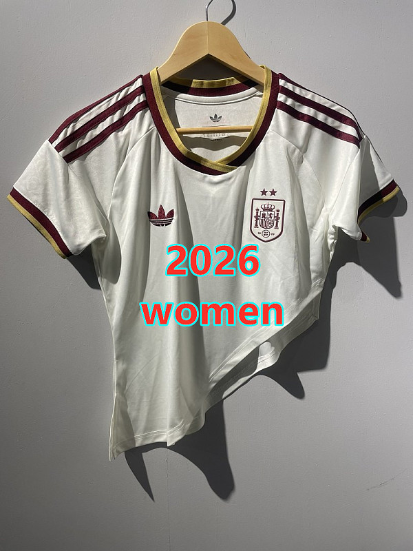 Spain Away Women With 2 Stars Backslash Jersey S-2XL 2