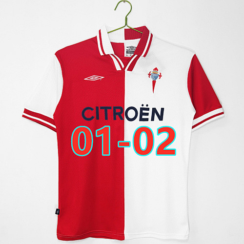 01-02 Celta Away Retro Fans Version Jersey S-2XL
