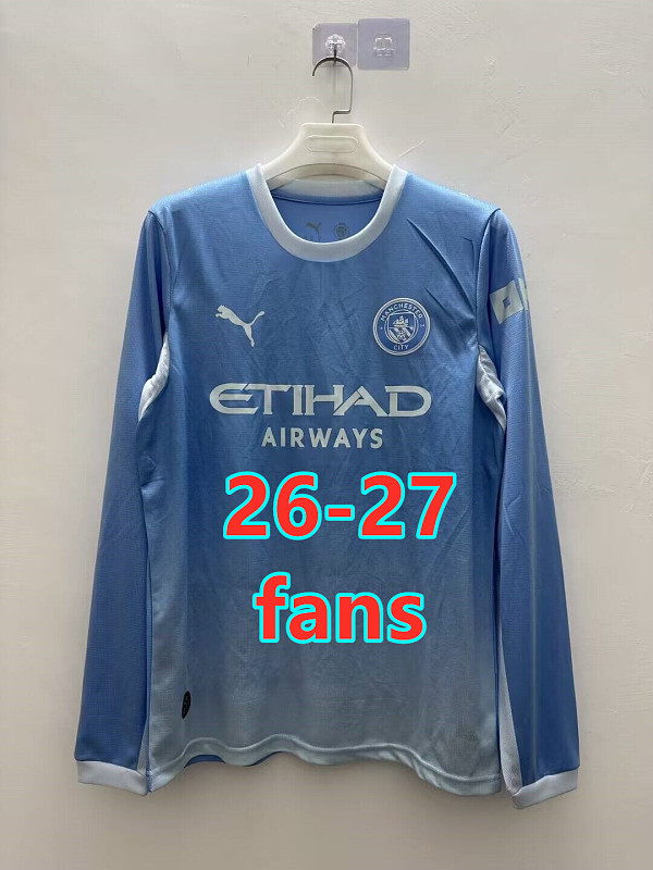 26-27 Manchester City Home Fans Long Jersey S-4XL