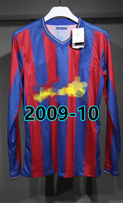 Barcelona Retro Home Player Long Jersey S-2XL