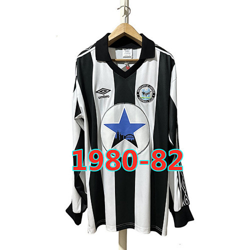 Newcastle United Retro Long Sleeve Home Jersey S-2XL