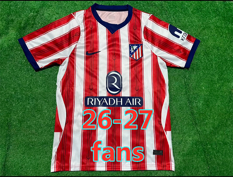 26-27 Atletico Madrid Home Fans Version Jersey S-4XL