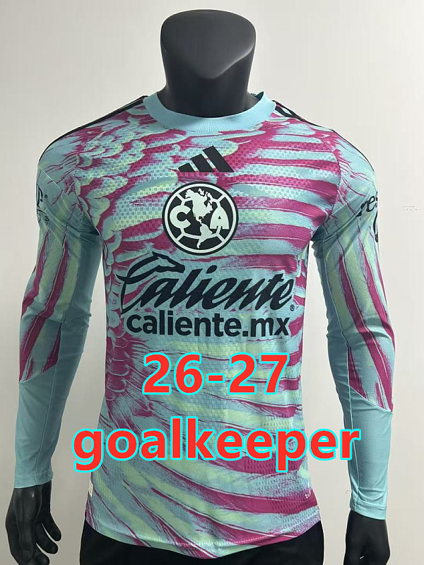 26-27 America Goalkeeper Player Long Sleeve Jersey S-4XL