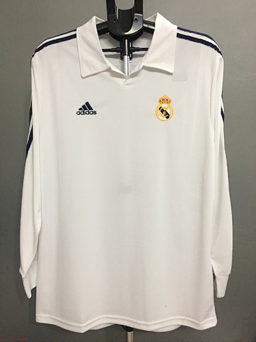 Real Madrid Retro Home Long Sleeve Jersey S-2XL