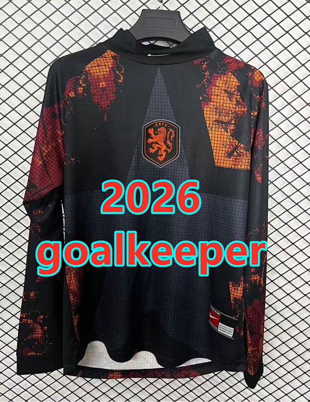 Netherlands Goalkeeper Fans Version Long Jersey S-2XL
