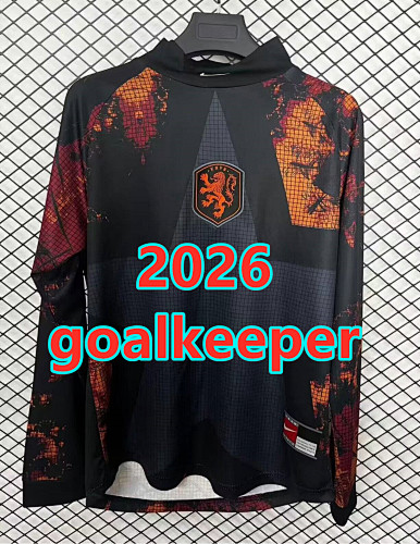 Netherlands Goalkeeper Fans Version Long Jersey S-2XL