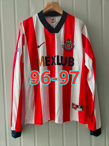 96-97 Chivas Home Retro Long Jersey S-2XL