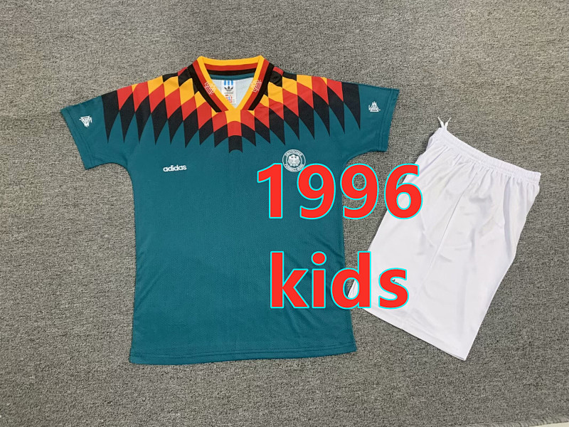 Germany Away Retro Kids Jersey+shorts Kit 16 -28
