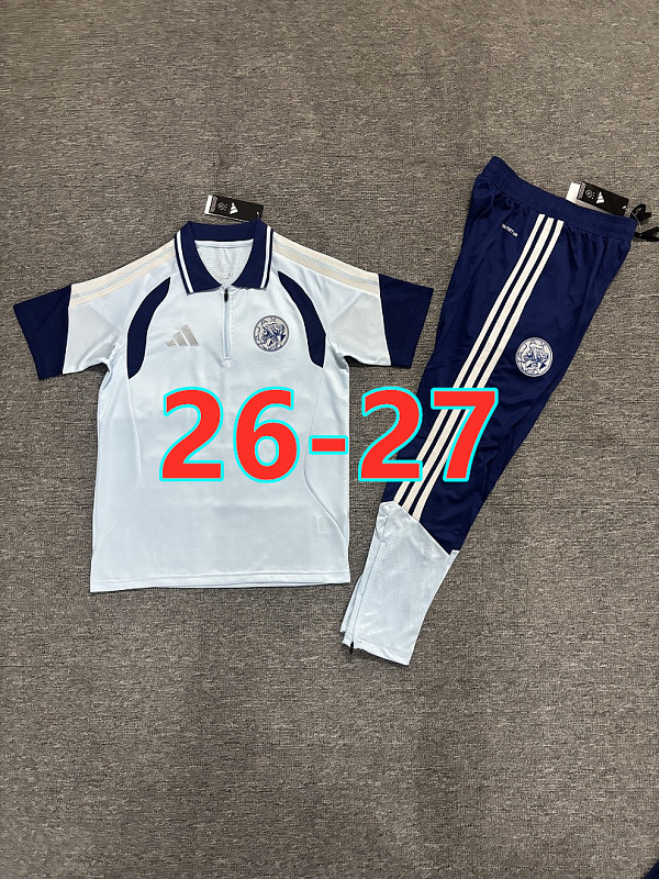 26-27 Ajax Polo Short Sleeve+pants Tracksuit Kit S-3XL Polo