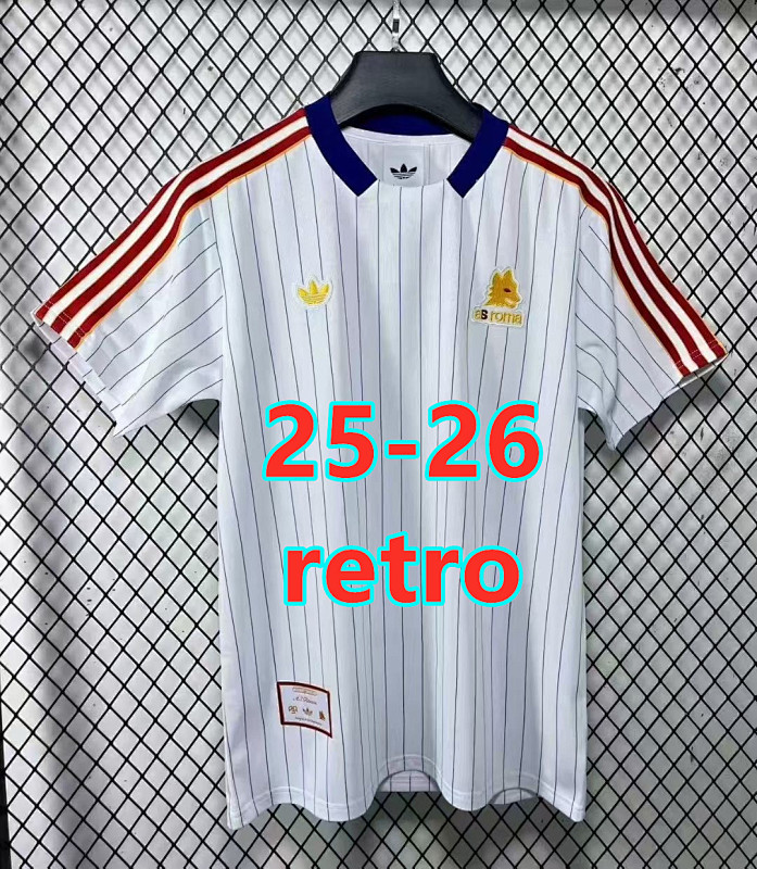 25-26 Roma Retro Fans Version Jersey S-2XL