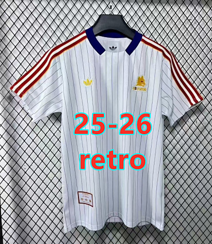 25-26 Roma Retro Fans Version Jersey S-2XL