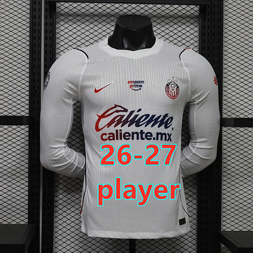 26-27 Chivas Away Player Long Sleeve Jersey S-3XL