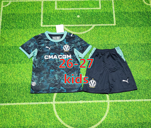 26-27 Marseille Away Kids Jersey+shorts Kit 16 -28