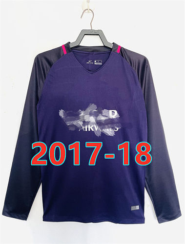 17-18 Barcelona Away Retro Long Sleeve Jersey S-2XL