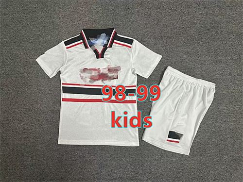 98-99 Manchester United Away Retro Kids Kit 16 -28