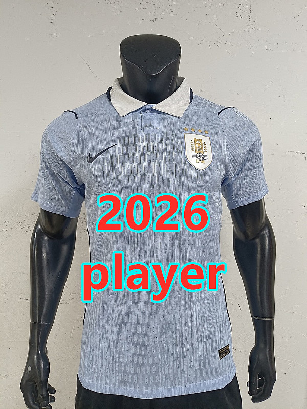 Uruguay Home Player Version Jersey S-4XL