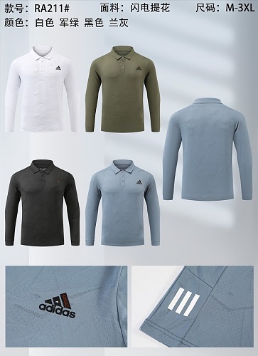 Adidas 26-27 A-D Long Sleeve T-shirt Jersey M-3XL T