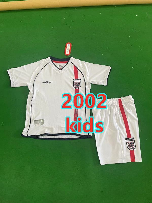 England Home Retro Kids Jersey+shorts Kit 16 -28