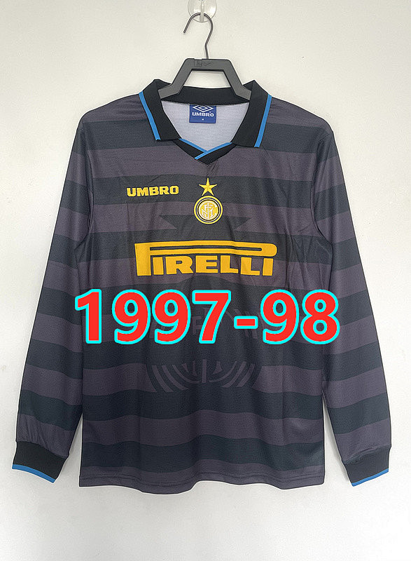 Inter Milan Third Retro Long Sleeve Jersey S-2XL