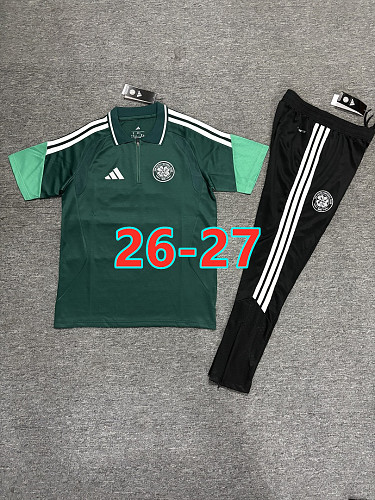 26-27 Celtic Polo Short Sleeve Tracksuit S-3XL Polo