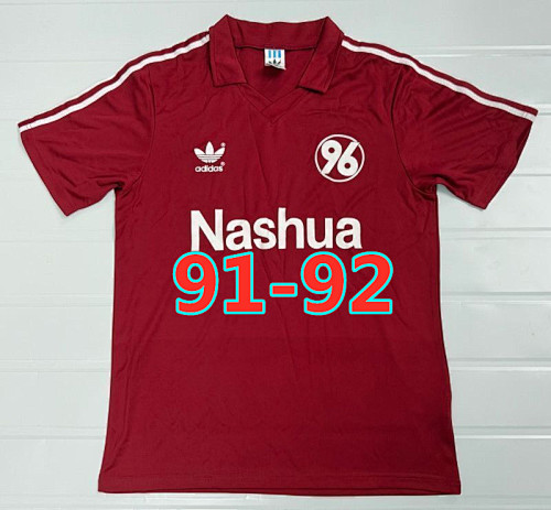 91-92 Hannover 96 Home Retro Jersey S-2XL