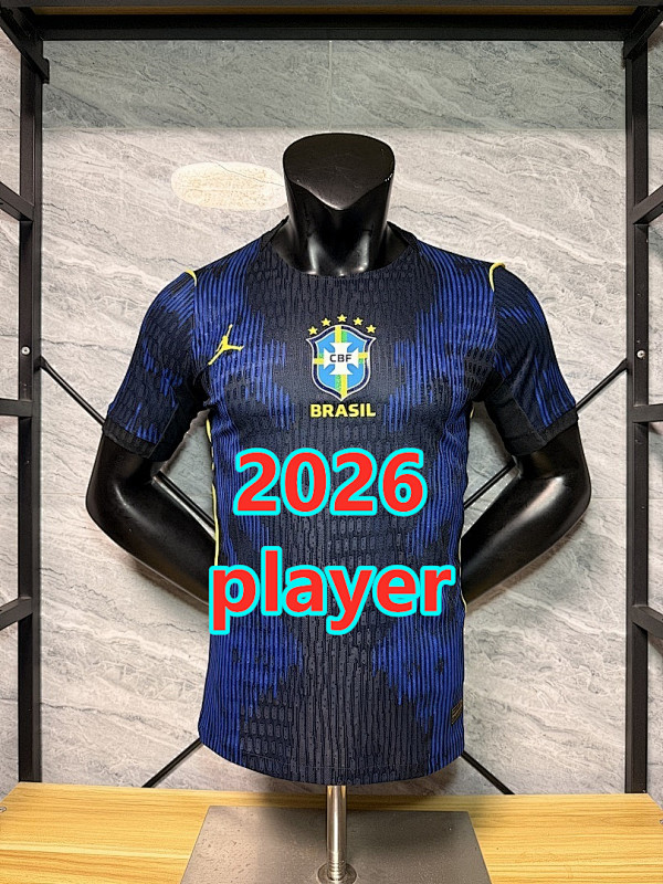 Brazil Away Player Version Jersey S-4XL