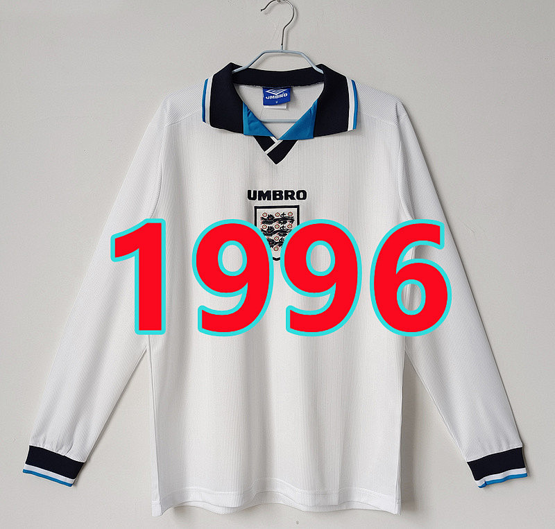 England Retro Long Sleeve Home Jersey S-2XL
