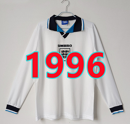 England Retro Long Sleeve Home Jersey S-2XL