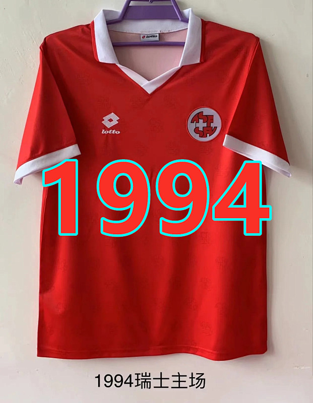 Switzerland Retro TopThai Quality Home Jersey ID S-2XL