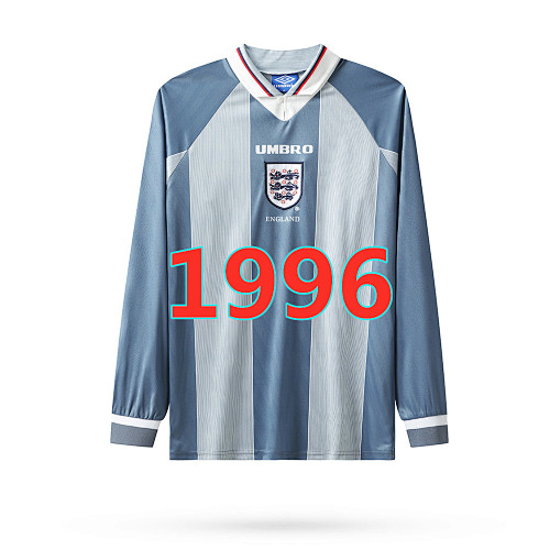 England Retro Long Sleeve Away Jersey S-2XL