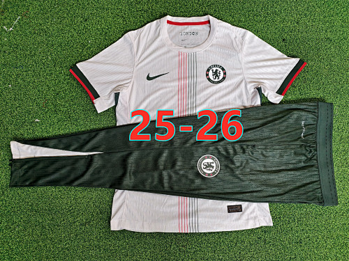 25-26 Chelsea Player Short Sleeve+pants Kit S-2XL
