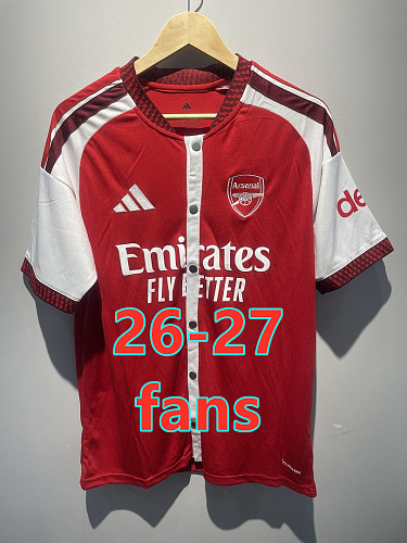 26-27 Arsenal Home Fans Baseball Jersey S-4XL