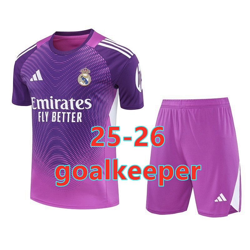25-26 Real Madrid Goalkeeper Short Jersey+shorts Kit S-2XL