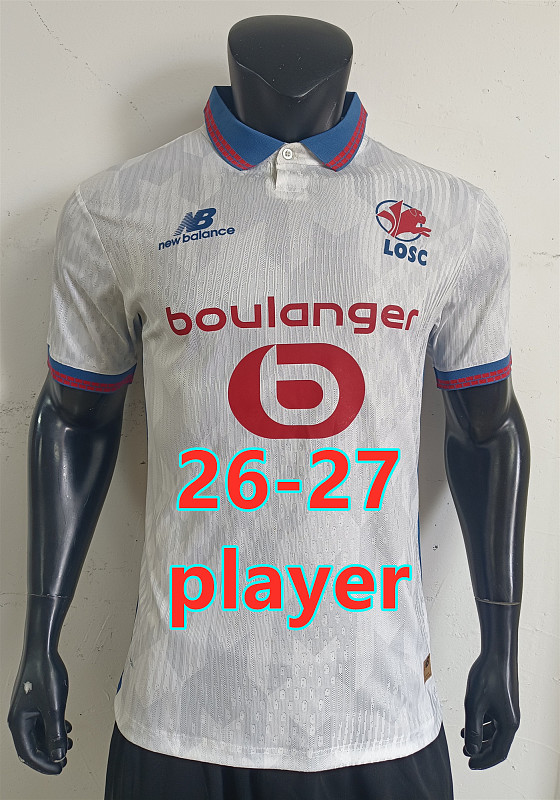 26-27 Lille Away Player Version Jersey S-2XL