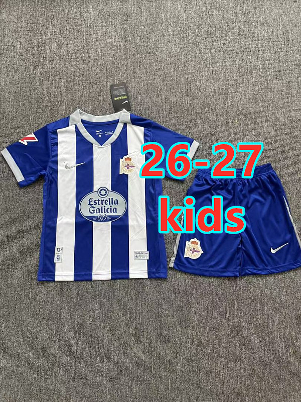 26-27 Deportivo Home Kids Jersey+shorts Kit 16 -28
