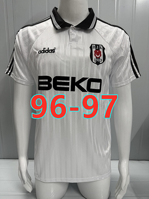 96-97 Besiktas Home Retro Fans Version Jersey S-2XL