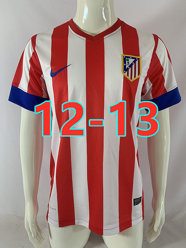 12-13 Atletico Madrid Home Retro Jersey S-2XL