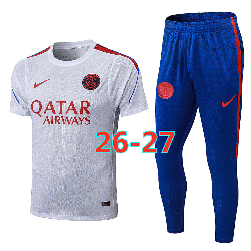 Balenciaga 26-27 Paris Psg Player Short Sleeve+pants Kit S-3XL