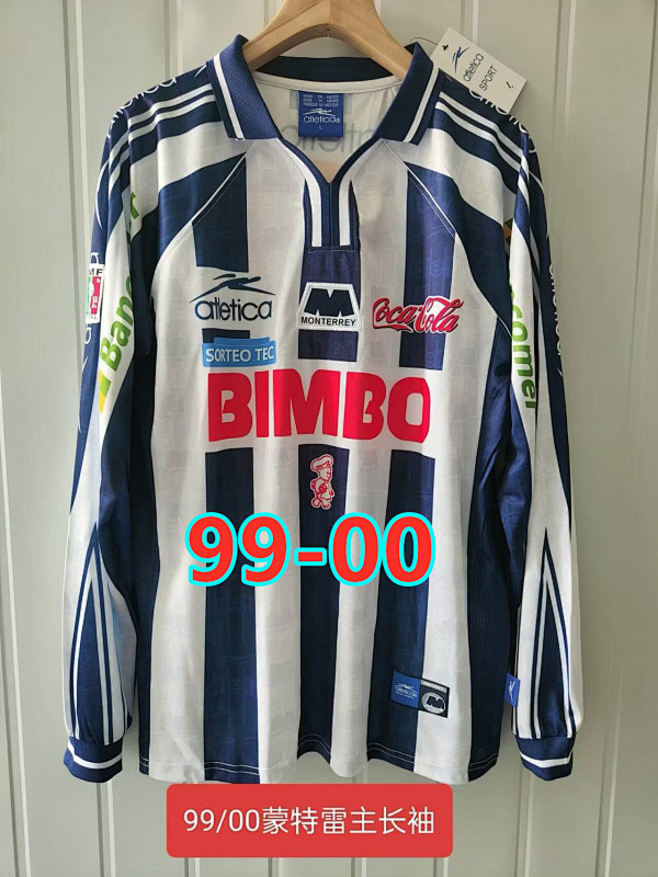 99-00 Monterrey Home Retro Fans Long Sleeve Jersey S-2XL