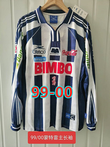 99-00 Monterrey Home Retro Fans Long Sleeve Jersey S-2XL