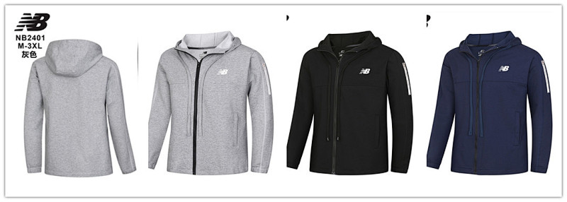 25-26 New Balance Long Zipper Hoodie Jacket M-3XL