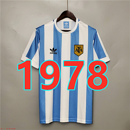 Argentina Retro Home S-2XL Jersey