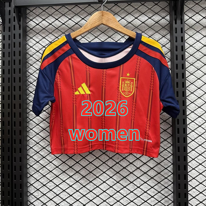 Spain Home Women Short 2 Teams Jersey S-2XL 2