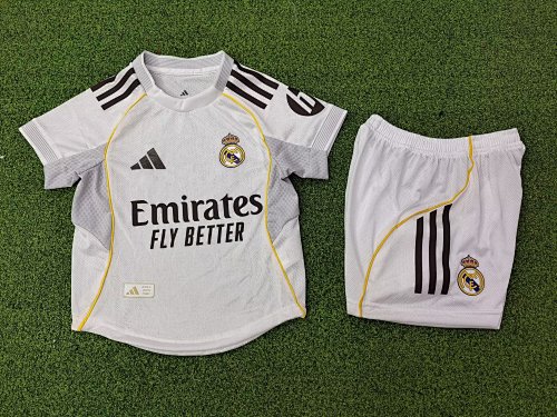 LA Liga & Ucl 25-26 Real Madrid Home Player Kids Kit Jersey 16 -28