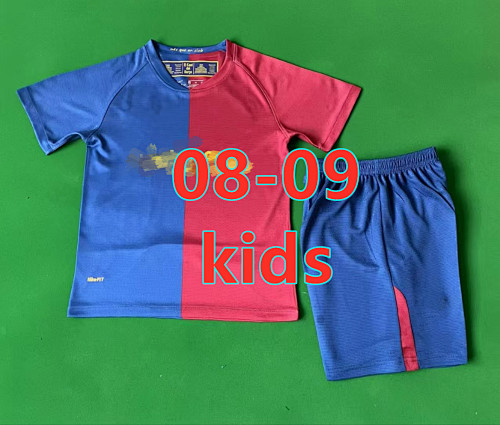 08-09 Barcelona Home Retro Kids Jersey+shorts Kit 16 -28