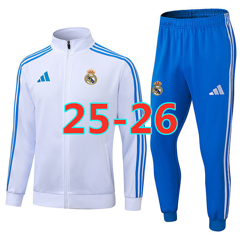25-26 Real Madrid Long Zipper Jacket S-2XL