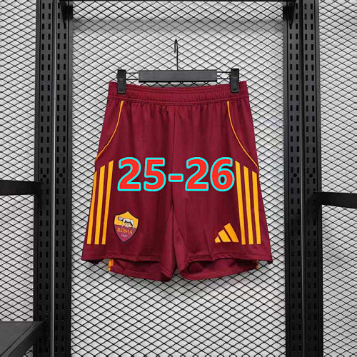 25-26 Roma Home Player Version Shorts S-2XL